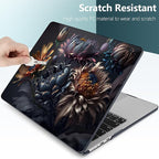 TWOLSKOO for M4 MacBook Air 13.6 inch Case 2025-2022 Release M4 A3240 M3 A3113 M2 A2681, Plastic Hard Shell & Screen Protector & Keyboard Cover & Trackpad Film, Blossom Floral