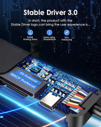 LENTION USB C Hub with 100W Charging, 4K@60Hz HDMI, Dual Card Reader, USB 3.0 & 2.0 Compatible 2024-2016 MacBook Pro, New Mac Air/Surface, Chromebook, More, Stable Driver Adapter (CB-CE18p.Black)