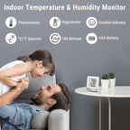 ThermoPro TP49 4 Pieces Digital Hygrometer Indoor Thermometer Humidity Meter Mini Hygrometer Thermometer with Temperature and Humidity Monitor Room Thermometer