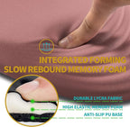 Hokafenle Ergonomic Mouse Pad Wrist Support with Stepped-Wedge Design, Wrist Rest Pain Relief Mousepad Filled with Memory Foam, Carpal Tunnel Mousepad for Wireless Mouse(12x8 inch, Pink)