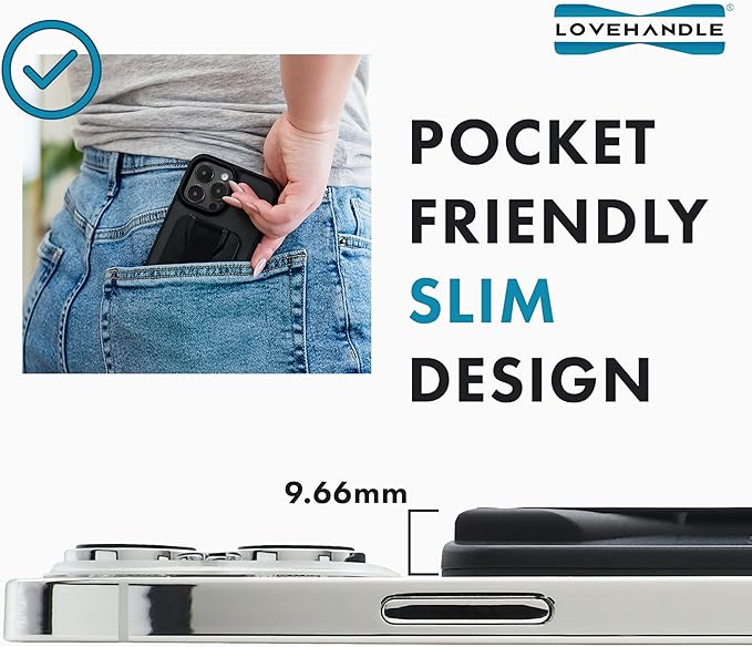 LoveHandle PRO MagSafe Compatible Magnetic Phone Grip w/Kickstand - Mount, Strap and Stand for Smartphone and Tablet - MagSafe Ring Included - Fits All Devices - in The Dahlias