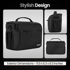 Tamrac Jazz 50 v2.0 Camera Bag for Photographers, Camera Case for Photography Accessories, Shoulder Bag for DSLR and Mirrorless Cameras, Crossbody Camera Bag, Travel Camera Carrying Case – Black