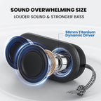 MIATONE Drum Shower Speaker with LED Lights, IPX7 Waterproof Bluetooth Speaker, 15W Loud Sound, Bluetooth 5.3, 24H Playtime, Portable Speaker for Bathroom, Shower, Pool, Beach, Teen Boys Girls Gifts