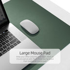 YSAGi Office Desk Pad, Desk Mat, 23.6" x 13.7" Ultra Thin Waterproof PU Leather Desk Blotter, Laptop Desk Pad Protector for Keyboard, Desk Writing Pad for Office and Home (Dark Green+Dark Blue)