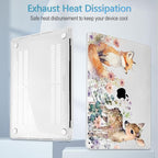 Mektron Case for MacBook Pro 16 Inch A2141 Cover 2019 Release 16" with Liquid Retina Display/Touch ID, Plastic Hard Shell with Keyboard Skin & Screen Protector & Dust Plug, Fox and Deer