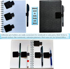 16PCS Notebook Pen Loop Holder,Self Adhesive Leather Pen Holder for notebook,Pencil Elastic Loop Designed for Notebooks,Journals,Calendars,Planners,Tablet Case for School,Office