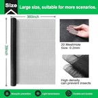 QWR Pet Proof Window Screen Replacement,39''x 360'' Heavy Duty High Hardness Vinyl Coated Wire-Like Mesh,Cat Resistant Screen Mesh for Sliding Screen Door,Patio,Windows(Rolled Package)