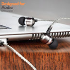Sephia SP3060 Wired Headphones, HD Bass Driven Audio, Lightweight Aluminum Wired in Ear Earbud Headphones, S/M/L Ear Bud Tips, Earphone Case, 3.5mm Tangle-Free Cord, No Mic