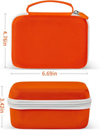Case Compatible with Phomemo M110 Label Maker - Portable Mini Bluetooth Thermal Label Maker Carrying Storage Bag for Printer Labels, USB Cable and Accessories (Box Only) - Orange