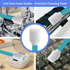 Lint-Free Lab/Printer/Optical Printheads – 300 Pcs Foam Swabs for Inkjet Printheads, Sensors, Electronics, Cameras, Car Detailing, Optical Equipment and Precision Tools