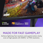 Alienware 27 4K Dual-Resolution Gaming Monitor - AW2725QF - 4K at 180Hz and FHD at 360Hz, 0.5ms GTG 1ms GTG (Extreme Mode), VESA AdaptiveSync, NVIDIA G-SYNC Compatible, HDMI/DP/USB 3.2 Gen1 - Black