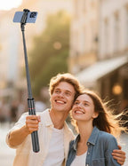 68" Automatic Tripod, Auto-Open Phone Tripod Stand with Magnetic Remote, All-in-1 Extendable Selfie Stick Travel Tripods for Cell Phone 360° Rotate Stable iPhone Selfie Stick for Video Recording