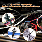 180Pcs Wire Loom Clips for Car Push Mount Zip Ties Assorted Sizes Automotive Fuel Line Cable Ties 6 Inch Wire Holder for Car Zip Ties Anchors Screw Mount Zip Tie Automotive Wiring Clip