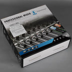 Depusheng PA6 professional DJ audio mixer 6 channel input built-in 256 kinds of DPS effects support 48V phantom power USB Bluetooth MP3 computer recording