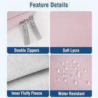 MOSISO Laptop Case 14 inch, 14 inch Laptop Sleeve Bag Compatible with HP Lenovo Dell ASUS Acer, HP Stream, Dell Latitude, Lenovo IdeaPad, Neoprene Computer Sleeve Bag with Small Case, Baby Pink