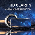Choiche Compatible for iPhone 16 Pro/iPhone 16 Pro Max Camera Lens Protector, 9H Tempered Glass Camera Cover Screen Protector Metal Ring Decoration Accessories (Titanium Natural)
