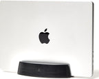 Nordik Vertical Laptop Stand - Black - Premium Laptop Dock and Holder for Home Office, Software Engineers - Space Saving Desk Dock for Mac Users and Laptop Users - Stable Non-Slip Wood Stand