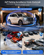 4K Dash Cam Front and Rear STARVIS 2 IMX675 & IMX307 Dual HDR, 4" Touch Screen Dash Camera Built-in GPS 5G WiFi, Car Camera with 64G Card, Voice Control, Night Vision, Parking Mode V100-2CH