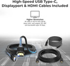 WD22TB4 Dell Docking Station Thunderbolt 4 Dock, 180W AC Adapter, HDMI Cable, DisplayPort Cable, USB-C Cable, Dell Docking Station (Renewed)