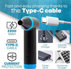 Compressed Air Duster 150000 RPM - Computer Keyboard Cleaner - Jet Dry Mini Air Blower Gun for Car Drying - Electric Canned Air Duster for Computers - Portable Car Dryer Air Blower Fan