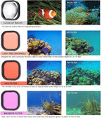 SOONSUN Waterproof Case with Dive Filters for GoPro Hero 13/12 / 11/10 / 9 Black, 196 Feet Underwater Protective Dive Housing Case with Red, Light Red, Magenta, 5X Close-up Macro Filters