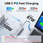 USB C Docking Station Dual Monitor Adapter for Dell HP, Laptop Docking Station 3 Monitors Quadruple Display USB C Hub Dongle to 4K HDMI+DisplayPort+VGA,100W PD, 3USB2.0, 8 in 1 Thunderbolt Dock