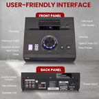 Pyle Home Stereo Shelf System - 100W Wireless BT Streaming with CD Player, FM Radio, USB & SD Card Playback, 2-Way Music Crisp-Sound, Remote Control, Dual Stereo Speakers (Black)