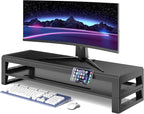 2-Tier Metal Computer monitor stand Laptop Desk Shelf & Monitor Riser ，27.55 inches long desk riser Monitors/PC/Laptop/Computer Space Saver Organizer (Basic Version, Two-layer 700mm)