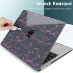 TWOLSKOO Compatible with M4 MacBook Air 15 inch Case 2025-2023 Released Model M4 A3241 M3 A3114 M2 A2941, Plastic Hard Shell & Screen Protector & Keyboard Cover & Type C Adapter, Sparkly Bows