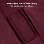 FireNova Designed for iPhone 14 Case, Silicone Upgraded [Camera Protection] Phone Case with [2 Screen Protectors], Soft Anti-Scratch Microfiber Lining Inside, 6.1 inch, Plum