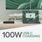 Plugable USB C Triple Display Docking Station with Laptop Charging, for Thunderbolt, USB4, or USB-C Systems, Compatible with Windows, macOS, ChromeOS laptops (3X HDMI, 6X USB 5Gbps Ports, 100W PD)