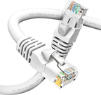 GEARit Cat 6 Ethernet Cable (1-Pack 150 Feet) Cat6 Network Patch, 10Gbps, RJ45, Snagless Cord, Gold-Plated Connectors, Internet for PC, TV, Tablet, Router, Printer, Servers, IT Data Center - White