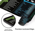 Galdas Gaming Mouse Pad XXL XL Large Long Extended Big Mousepad Non-Slip Rubber Keyboard Mouse Pad with Stitched Edges for Laptop Home Office (31.5x11.8x0.08 Inch) -Notes