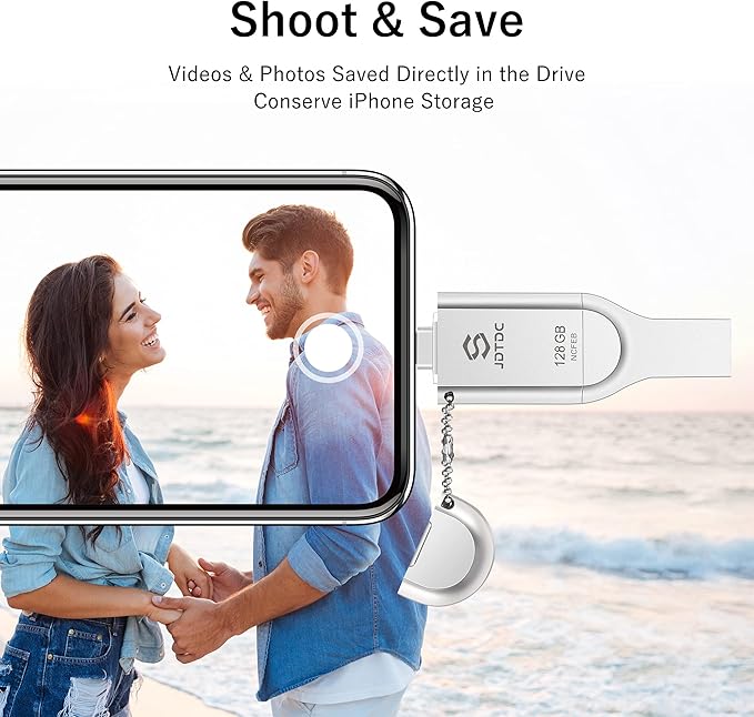JSL JDTDC MFi Certified 512GB Photo Stick for iPhone USB C Flash Drive External Storage for iPhone 16/15/14, iPad, Android Memory Expansion, Phone-Picture-Saver Portable Thumb Drive for Photos Videos