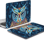Mektron for MacBook Pro 13-inch Case 2022 2021 2020 Release A2338 M2 M1 A2289 A2251, Printing Plastic Hard Shell Cover with Keyboard Skin for MacBook Pro 13.3-inch Touch Bar Fits Touch ID, Cute Owl