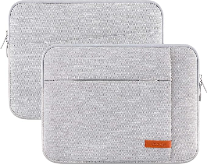 Lacdo Laptop Sleeve Case for 13 inch Microsoft New Surface Pro 11th Copilot+PC, Surface Pro 10/9/8/X/7/6/5, 12.4 inch Microsoft Surface Laptop Go 3/2/1 Shockproof Water-Resistant Computer Bag, Gray