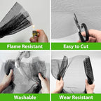 Ouskr Replacement Window Screens Roll, 36 inch x 100 feet Durable Window Screen Mesh for Patio Porch Door Windows, DIY Adjustable Fiberglass Window Screen Repair Kit Sliding Net Pet, Black