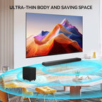 3.1CH Dolby Atmos Soundbar for Smart TV, 390w Virtual Atomos Surround Sound & Wired Subwoofer, 4K HDR Passthrough, HDMI/eARC Home Theater System
