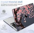May Chen Compatible with MacBook Pro 13 inch Case 2022 2021 2020 Release Models A2338 M2 M1 A2251 A2289, Plastic Hard Shell Case + Keyboard Cover for MacBook Pro 13" with Touch Bar, Cherry Blossom
