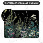 ITNRSIIET Mouse Pad with Stitched Edge Premium Textured Smooth Precise Operation Waterproof Washable Non-Slip Rubber Base Desktop Protection Mat, 10.2×8.3×0.12 inches, Pretty Flowers