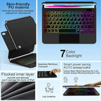 for iPad 11th (A16) & 10th Generation Case with Keyboard – Magic-Style Magnetic – Floating Cantilever Stand - Multi-Touch Trackpad Keyboard Case for iPad 11 inch 2025&10th Gen 10.9 inch (Cool Black)