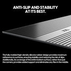 Pulsar - Superglide Premium Glass Mouse Pad XXL ALUMINO-Silicate Glass Surface Anti-Slip Fully Molded high-Density Silicone Rubber 38.5in x 16.5in (XXL, White)