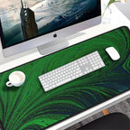 Large Mouse Pad, 31.5x15.7 inch Large Extended Computer Keyboard Mouse Mat, Water Resist Non-Slip Mousepad Rubber Base Long XXL Desk Mouse Pad for Work & Gaming, Office & Home, Dark Green