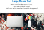 Koi Fish Large Mouse Pad,Gaming Keyboard Desk Pad,Extended Mouse Mat Non-Slip Rubber Base with Stitched Edges for Office Game Home XL 31.5"x11.8"