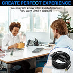 USB 3.0 Active Extension Cable 75 Feet, Long USB Type-A Male to Female Extender Cord, Built-in 3 Signal Booster Smart Chips, 5Gbps Transfer, Black USB Extension Cable with an AC Power Adapter (5V 2A)