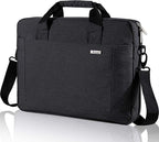 Voova Laptop Bag Case 17 17.3 Inch Computer Sleeve Messenger Bag with Shoulder Strap Expandable Waterproof Large Capacity Business Briefcase for Work Travel Fit 17-18” Laptop, Men Women, Black