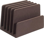 MobileVision Multi Device Stand & Organizer for Smartphones, Tablets and Laptops, Executive Dark Brown, 5 Slots