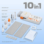 Laptop Cleaning Kit, All in 1 Keyboard Cleaning kit for MacBook iPad iPhone, Compact Keyboard Cleaner with Brush and Spray for Tablet, Airpods, Earbud, Computer Screen, PC Monitor, White