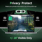 Privacy Screen for MacBook Pro 16 Inch(2024, 2023, 2022, 2021, M4-M1, Pro, Max), Anti Blue Light Glare Filter Removable Computer Protector, Bubble-Free Monitor Shield Laptop Film With Camera Cover