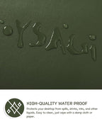 YSAGi Non-Slip Leather Desk Pad XL Size, Waterproof Laptop Computer Desk Keyboard Mat, Table Protector Blotter Mat, Large Mouse Pad for Office/Work/Home/Decor(Olive Green, 47.2" x 23.6")-No Band